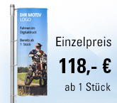 Individuelle Fahnen mit dem eigenen Motiv im <strong>Digitaldruck</strong> schon ab 1 St�ck lieferbar