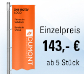Individuelle Fahnen mit dem eigenen Motiv im <strong>Siebdruck</strong> ab 5 St�ck lieferbar