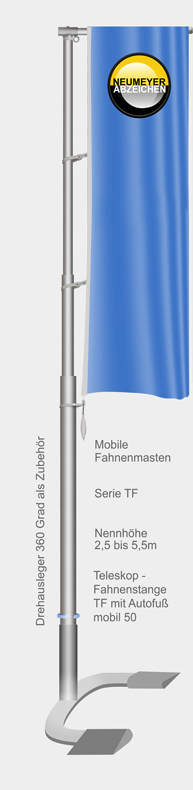 Mobile Teleskop-Fahnenstange (TF)