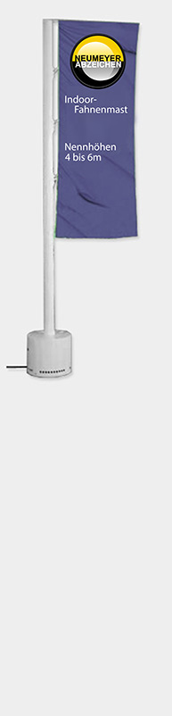 Indoor-Fahnenmast mit Ausleger und integriertem Ventilator