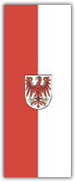Hochformatfahne Bundesland Brandenburg