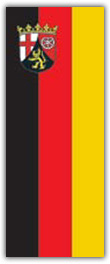 Hochformatfahne Bundesland Rheinland-Pfalz
