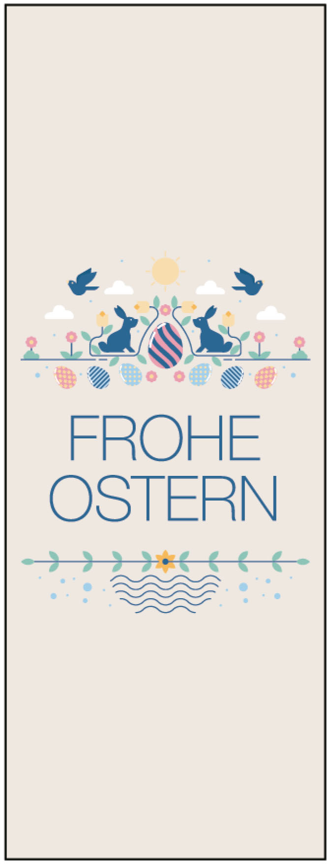 Osterfahne Ostern simpel