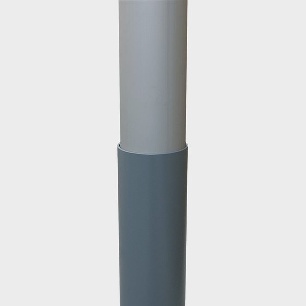 Bodenhülse aus Aluminium für zylindr. Edelstahlmasten mit Ø=76mm