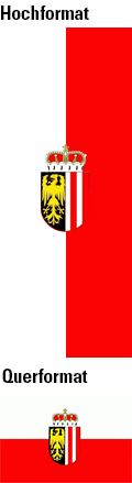 Flagge österreichischer Bundesländer Oberösterreich