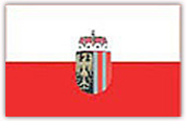 Flagge österreichischer Bundesländer Oberösterreich