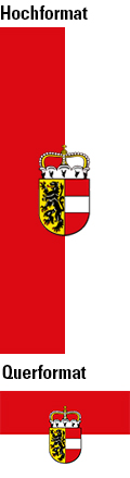 Flagge österreichischer Bundesländer Salzburg