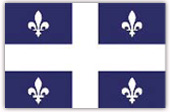 Flagge im Querformat Kanadische Provinz Quebec 150x100 cm