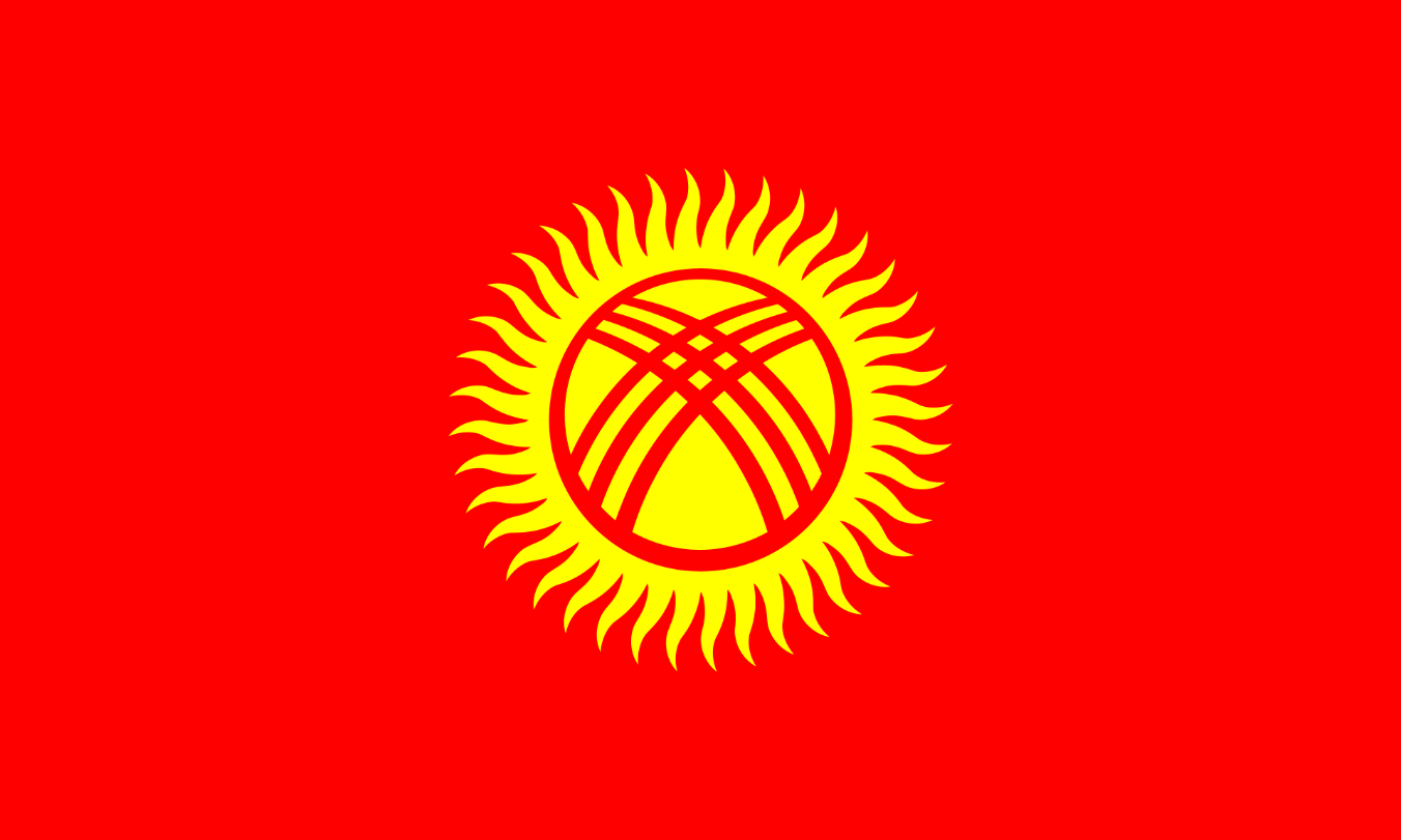 Flagge Land Kirgisien