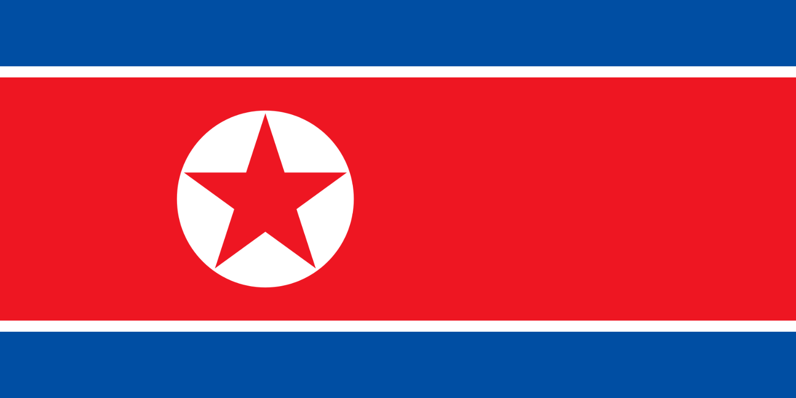 Flagge Land Korea Nord