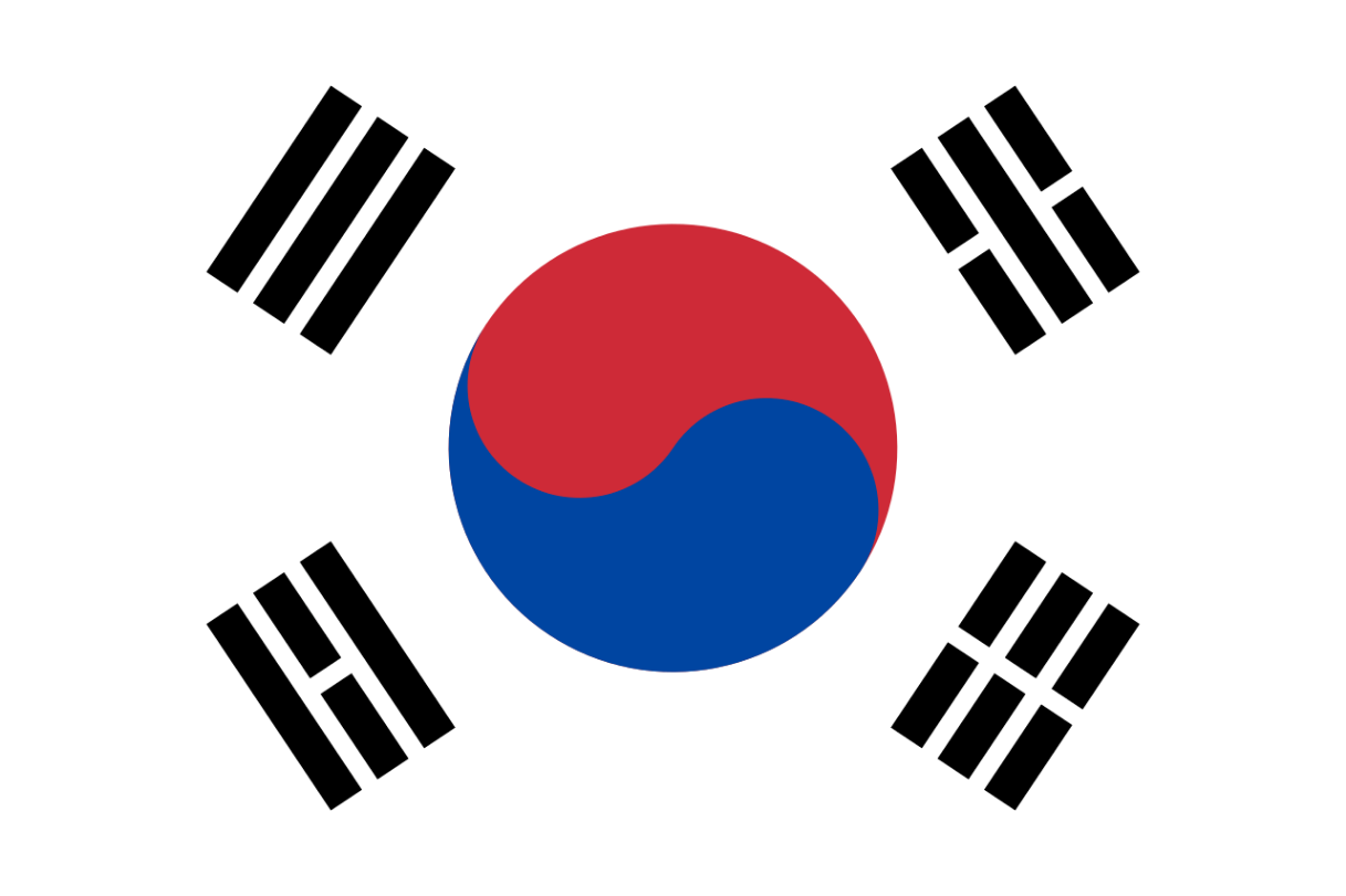 Flagge Land Korea Süd