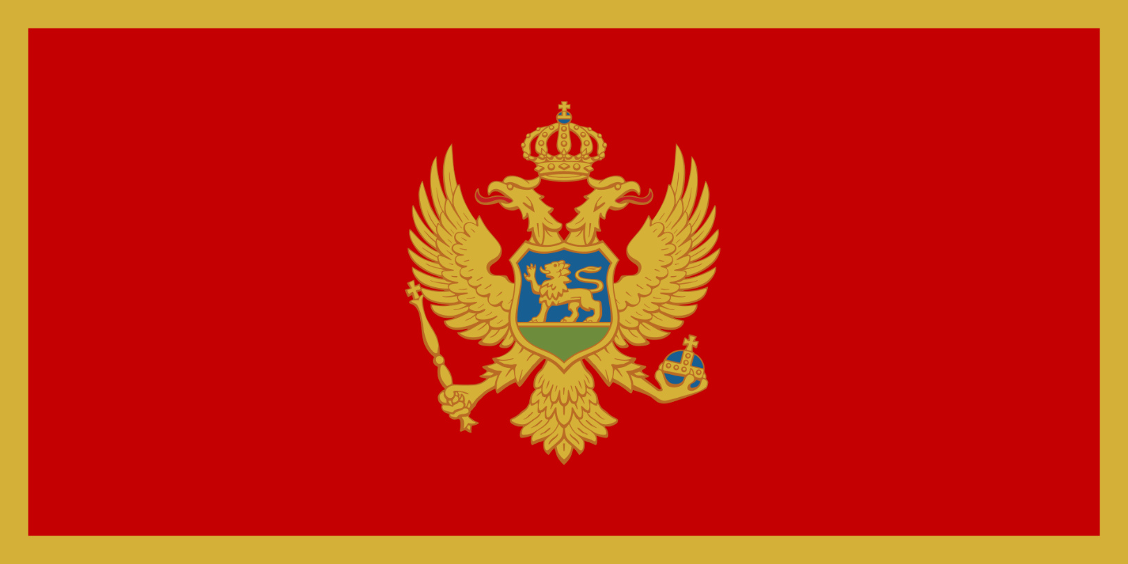 Flagge Land Montenegro