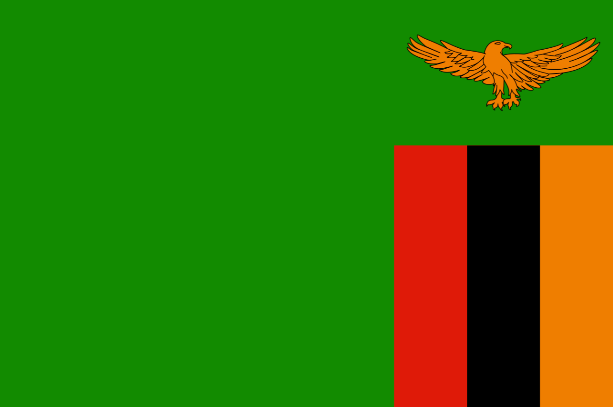 Flagge Land Sambia