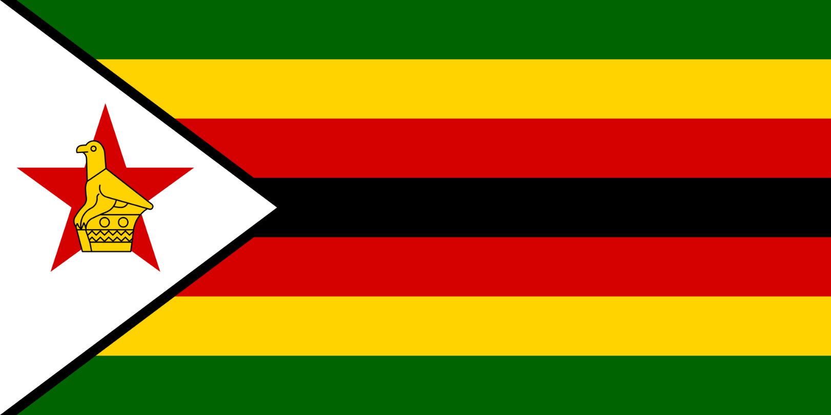 Flagge Land Simbabwe