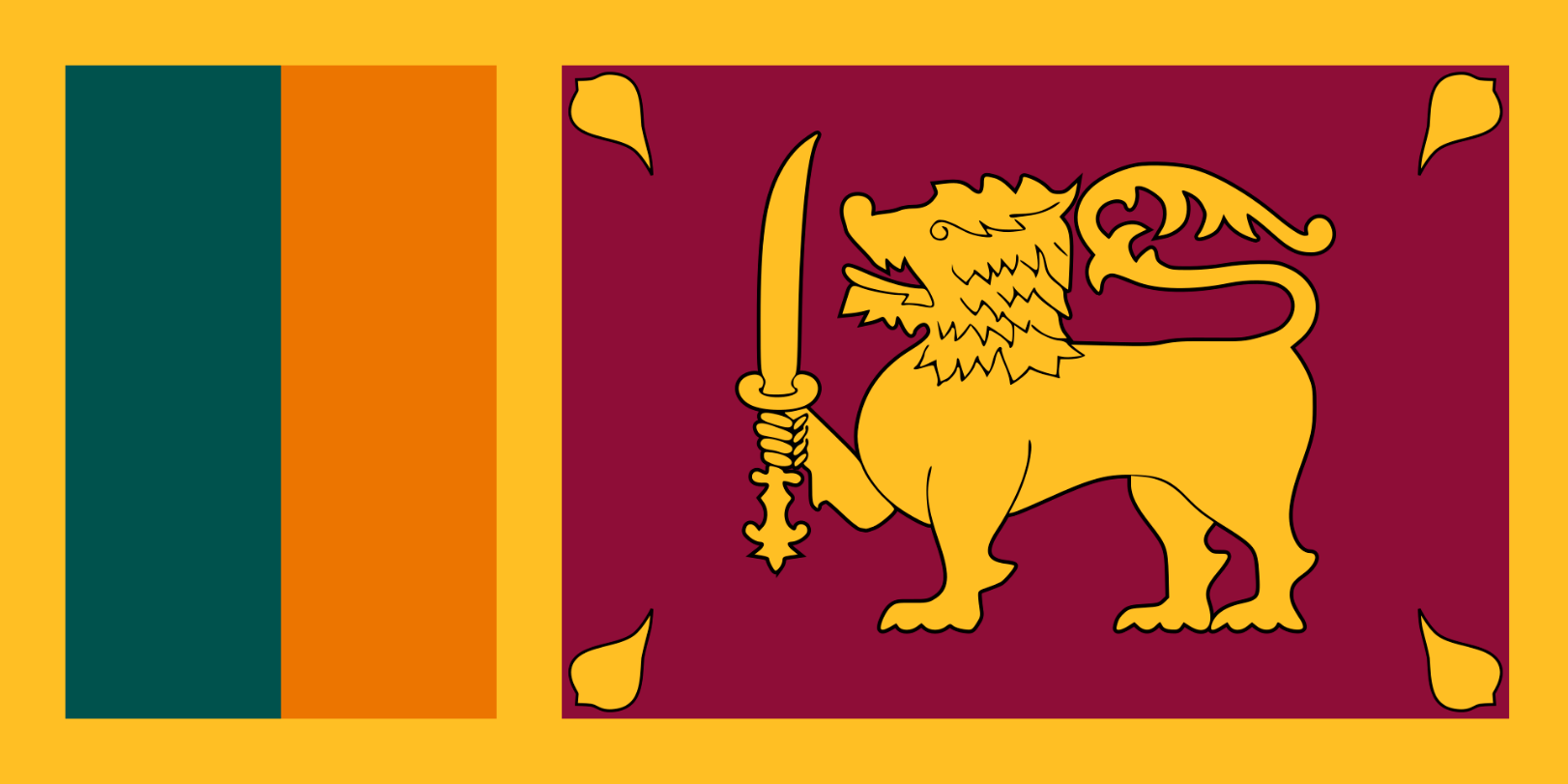 Flagge Land Sri Lanka