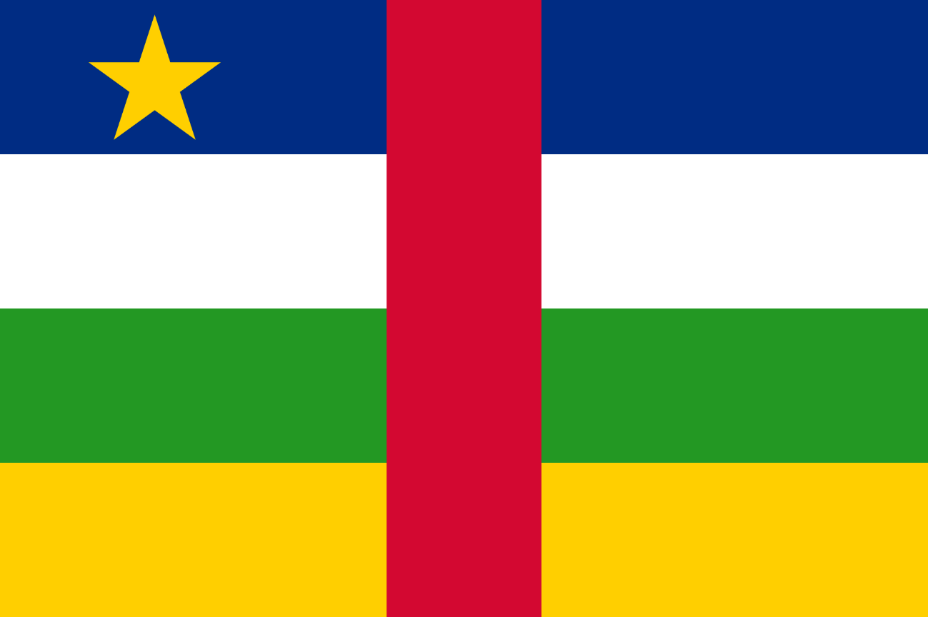 Flagge Land Zentralafrik. Rep.