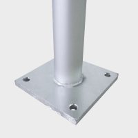 Dübel-/Schraubflansch mit quadratischer Flanschplatte