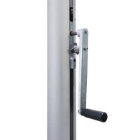 Winch drive with hand crank