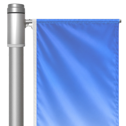 Flagpole with rotating outrigger / gallows arm, aluminium, cylindrical, fixed Flagpole with rotating outrigger / gallows arm, aluminium, cylindrical, fixed