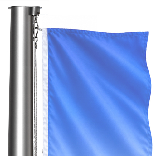 Aussenseil-Hissvorrichtung. Fahnenmast aus Edelstahl, konisch, starr Aussenseil-Hissvorrichtung. Fahnenmast aus Edelstahl, konisch, starr