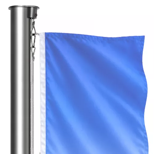 Aussenseil-Hissvorrichtung, Fahnenmast aus Edelstahl, zylindrisch, starr Aussenseil-Hissvorrichtung, Fahnenmast aus Edelstahl, zylindrisch, starr