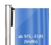 Ausleger/Galgen, Flaggenmasten aus Aluminium, konisch, 360 Grad drehbar