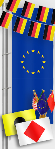 Europaflagge / Kirchenfahnen / Bootsflaggen / Tischflaggen / Wimpelketten / Signalflaggen