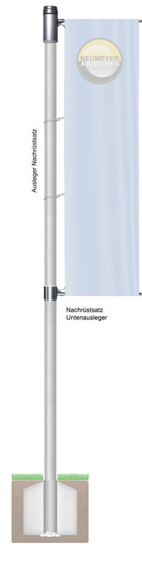 Nachrüstsatz Untenausleger ZA75/ZA75K/ZD75, TELESKOPAUSLEGER 100/160 cm