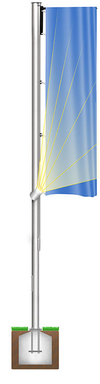 Fahnenmast FlagLight US