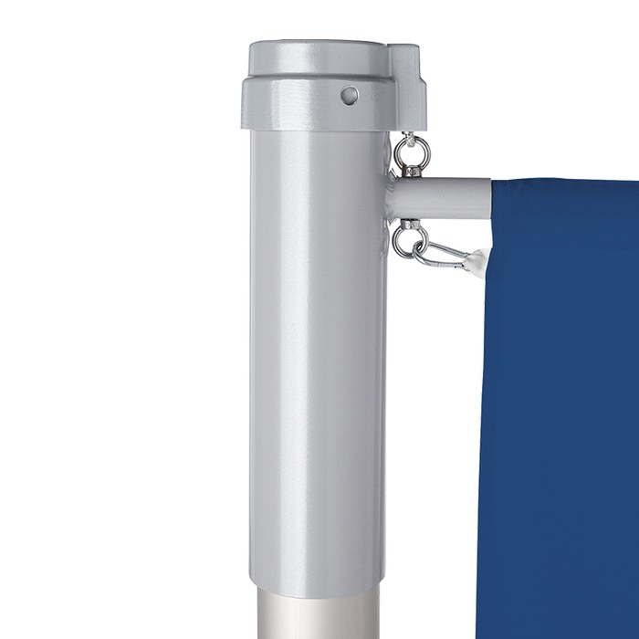7m hoher zylindr. Aluminium-Fahnenmast, ZA90 FlagReturn, Innenseilführung, selbstrückstellender Drehausleger 360 Grad