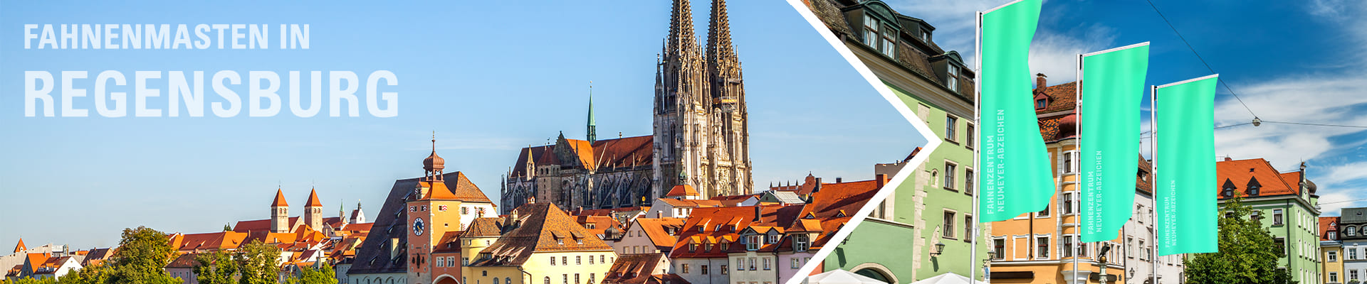 Flagpoles in Regensburg