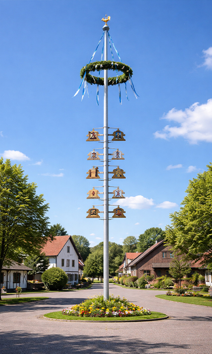 Maibaum 6 – Maibaum aus Aluminium (Zunftbaum)